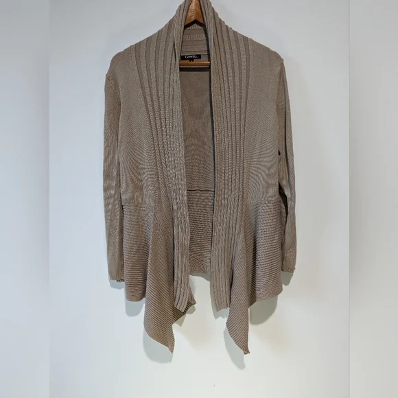 George Beige Open Front Ribbed Cardigan - Picture 6 of 6
